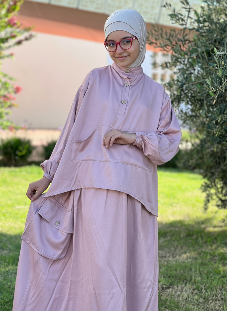 Ensemble Modeste Fille – Jupe cargo ( Hijabi )